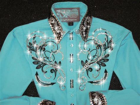 Youth Light Turquoise Embroidered Megabling Rodeo Outfits Western