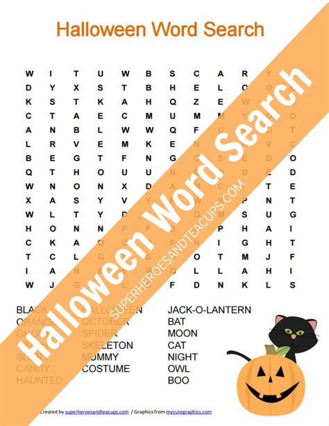 Halloween Word Search Free Printable Learning Ideas For Parents