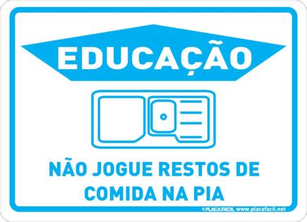 N O Jogue Restos De Comida Na Pia Dicas De Placas Fortaleza