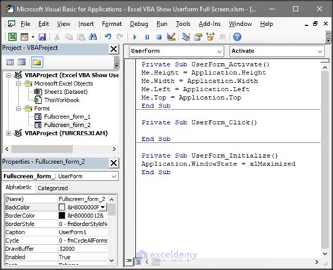 Excel VBA Show Userform In Full Screen 4 Easy Ways