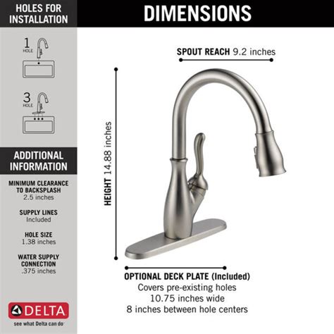 Delta 9178 Sp Dst Leland Single Handle Pull Down Kitchen Faucet W
