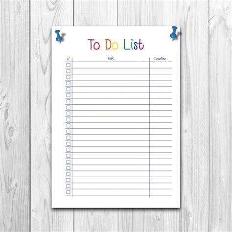 Homework list Deadline Planner To Do List Printable To Do | Etsy