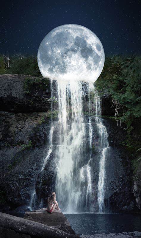 Moon Waterfall Behance