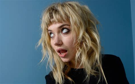 Women Imogen Poots Blonde Actress Celebrity Wavy Hair Blue Eyes Looking Away Open Mouth