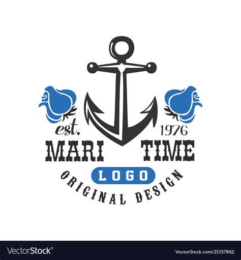 Maritime Logo Original Design Est 1976 Retro Vector Image