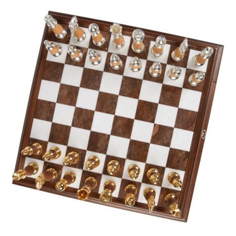 Solid Gold And Silver Chess Set With Luxurious Wood Alabaster Etsy