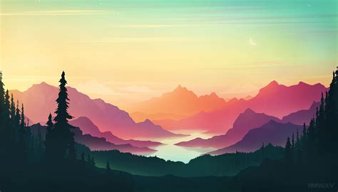 Colorful Sunset Minimal 4k Hd Artist 4k Wallpapers Images