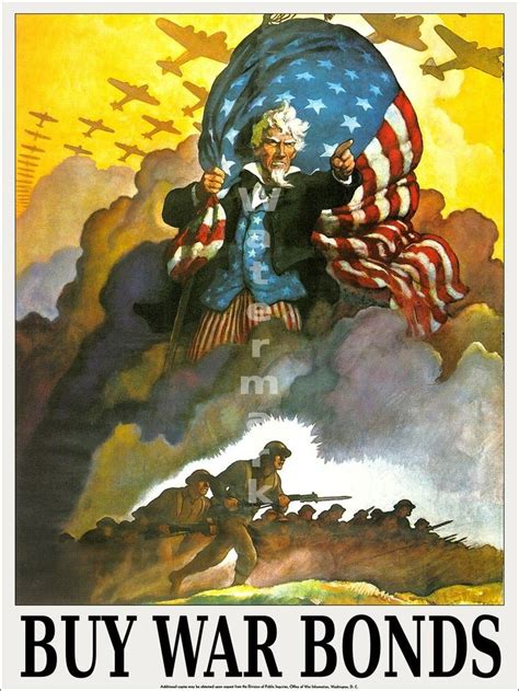 Us Wwii Propaganda Poster Uncle Sam Buy War Bonds Vintage Etsy Wwii Posters War Bonds Wwii
