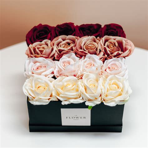 Square Luxury Rose Box Le Flower Shop
