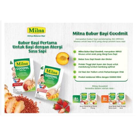 Cara lembuut bubur bayi 6 bulan ? Makanan Bayi MILNA GOODMIL PROTEIN SOYA 6+ 120gr / BUBUR ...