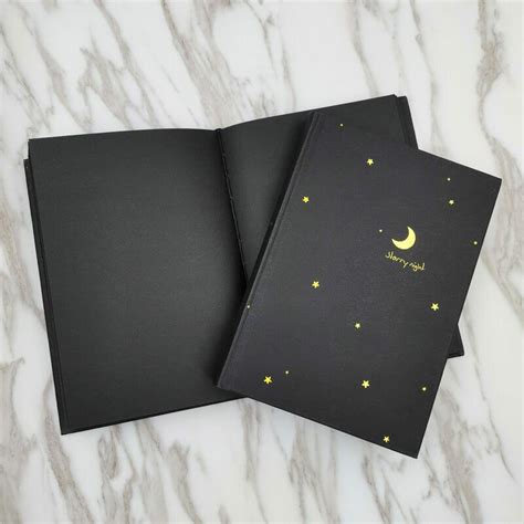 Black Paper Journal With Black Cardboard Hardcover Notebook Black Pages