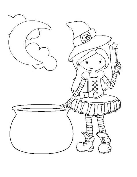Scary Witch Coloring Pages At Free