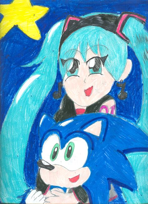 Hatsune Miku And Sonic By Superdupertails On Deviantart