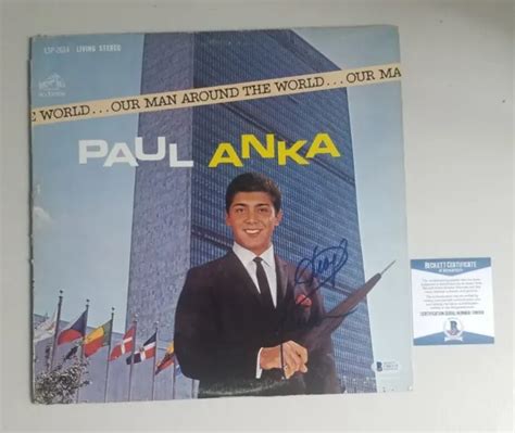 Paul Anka Signed Our Man Around The World Record Album With Beckett Coa 5000 Picclick