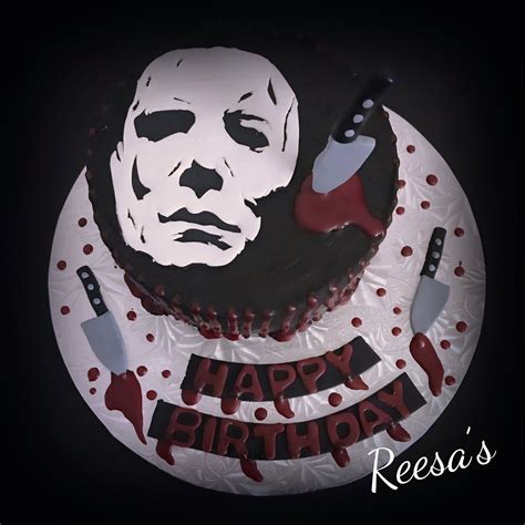 Michael Myers Cake From Halloween Marble Cake With Chocolate