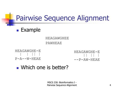 Ppt Algorithms For Pairwise Sequence Alignment Powerpoint