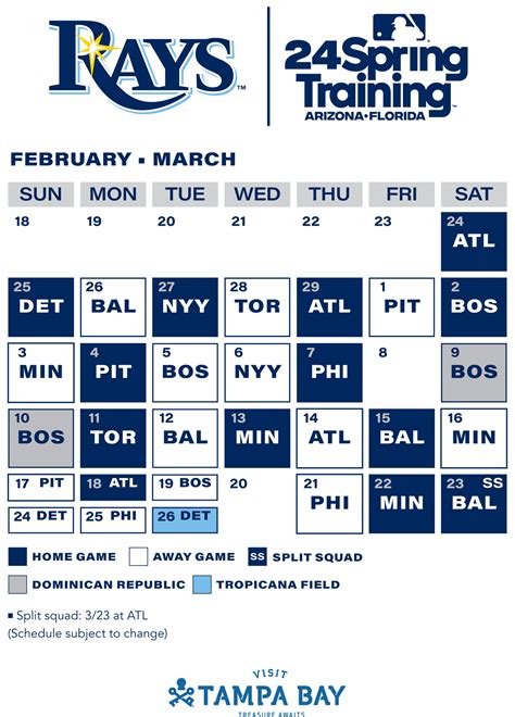 2024 Rays Spring Training Schedule Lilia Patrica