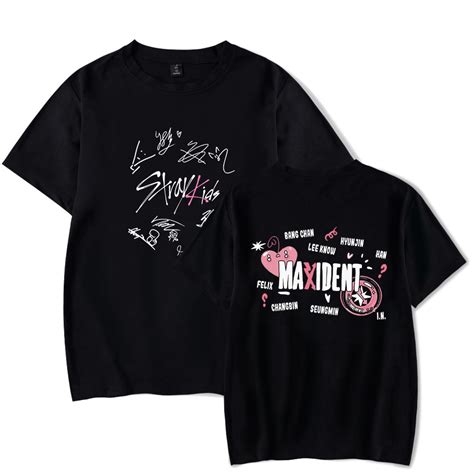 Stray Kids T Shirt Skz Album Maxident T Shirt Kpop Menwomen Summer