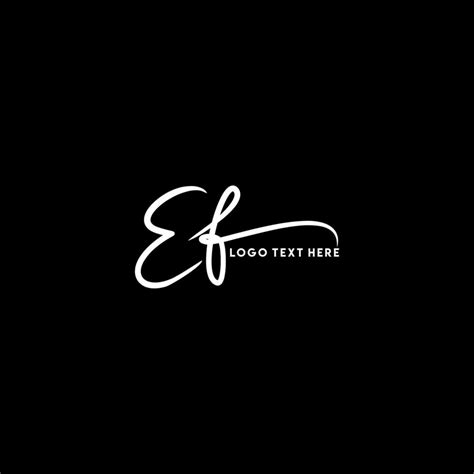 Ef Logo Hand Drawn Ef Letter Logo Ef Signature Logo Ef Ereative Logo