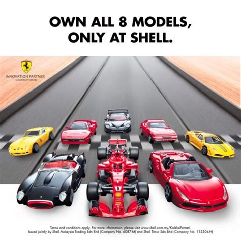 Shell 2019 ferrari vehicle collection complete. Shell Ferrari Car Model Limited Collection 2019 | Shopee ...