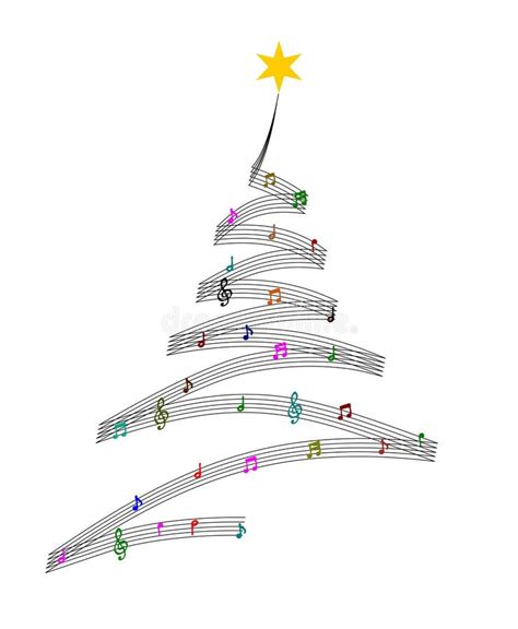 Music Christmas Tree Stock Illustration Illustration Of Symbols 26972638