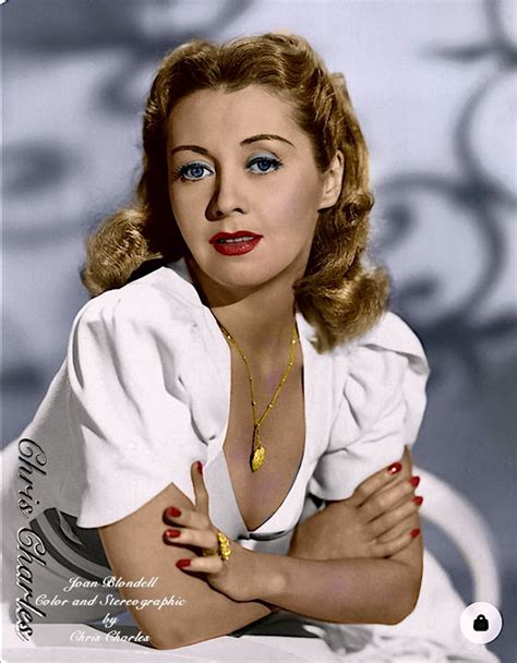 joan blondell color conversion in 32 bit stereographic by chris charles from b w scan old