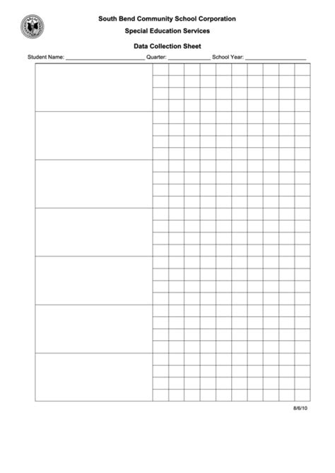 Blank Free Printable Data Collection Sheets Printable Word Searches