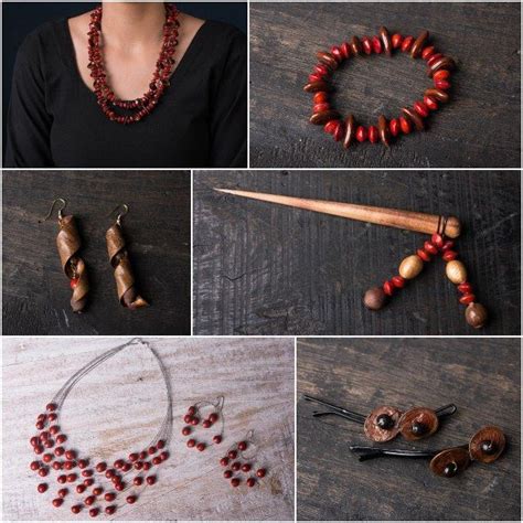 Handmade Natural Seeds Earrings Bracelets Juda Pins Hair Pins