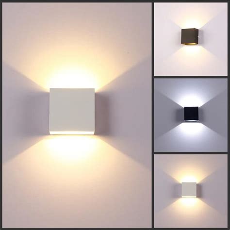 2 Color 6w Led Wall Light Lamp White Lightwarm Light Indoor Outdoor