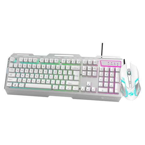 Zebronics Wired Keyboard Mouse Combo Transformer White