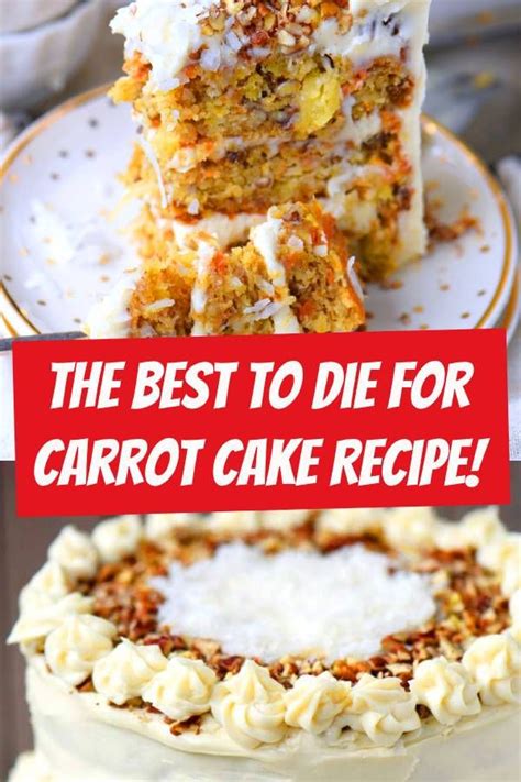 The carrot flavor is pronounced without being vegetal and the spices are perfectly balanced and provide a nice warmth. Best To Die For Carrot Cake Recipe! #carrotcake #cake # ...