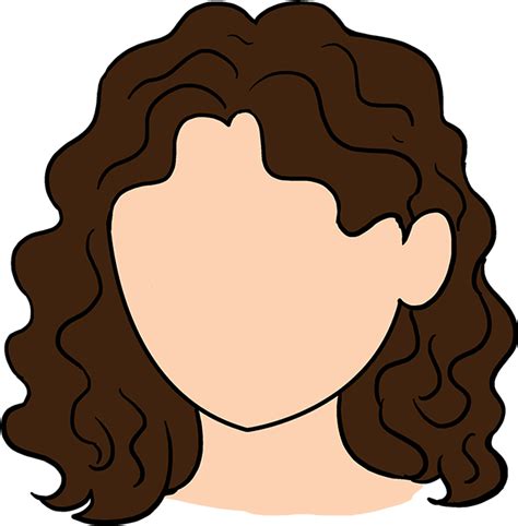 How To Draw Curly Hair Easy Anime Girl Drawing With Curly Hair Clipart Full Size Clipart