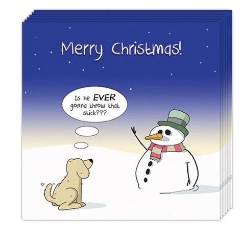 Pack Of 6 Funny Christmas Cards Pack Xmas Multipack Funny Cards