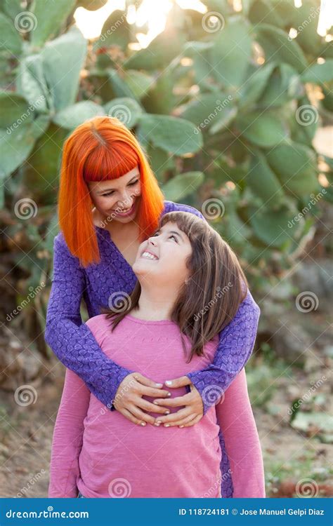 Red Haired Mom And Her Daughter Stock Image Image Of Portrait Cheerful 118724181