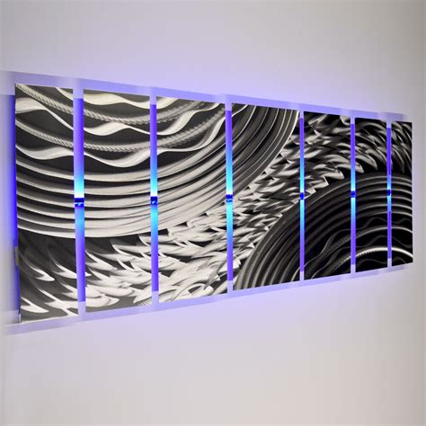 Up to 70% off · top brands & styles · a zillion things home Color Changing LED Modern Abstract Metal Wall Art Sculpture Painting Decor RGB | eBay