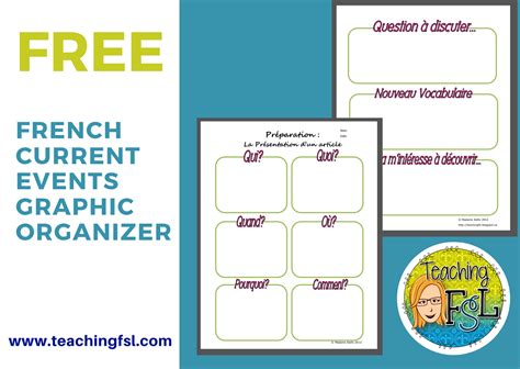 French Current Events Graphic Organizer Graphic