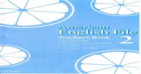 American English File 2 Teachers Book First Edition