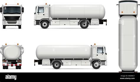 tank truck vector mock  isolated template  tanker lorry  stock vector art illustration