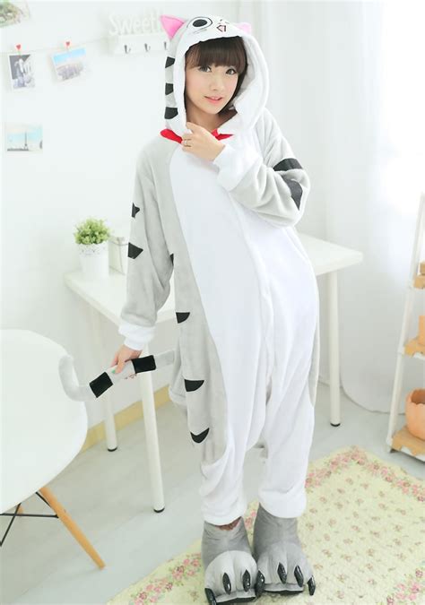 Unisex Flannel Pajamas Onesies Hooded Animal Pajama Chis Sweet Cosplay