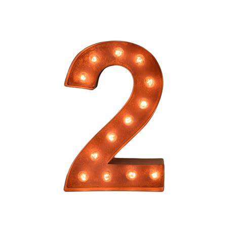 12” Number 2 (Two) Sign Vintage Marquee Lights - Buy Marquee Lights