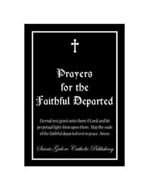 Saints Galore Catholic Publishing Prayers For The Faithful Departed