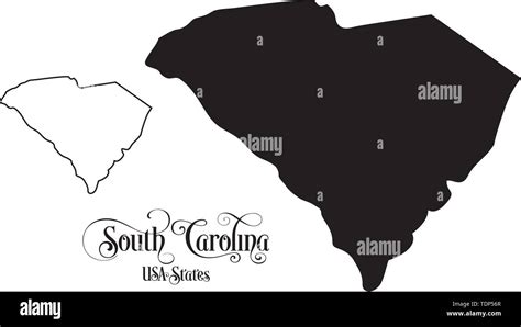 Karte Der Vereinigten Staaten Von Amerika Usa Staat South Carolina