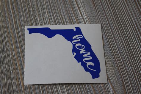 Florida State Decal Florida Car Decal Florida Monogram Etsy