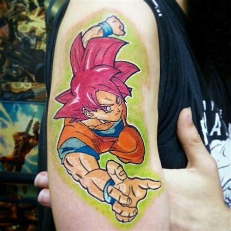 Super Saiyan God Goku Tattoo Design By Hamdoggz Drago