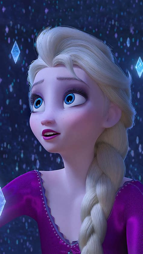 Frozen 2 Elsa Snowflakes 4k Hd Phone Wallpaper Rare Gallery