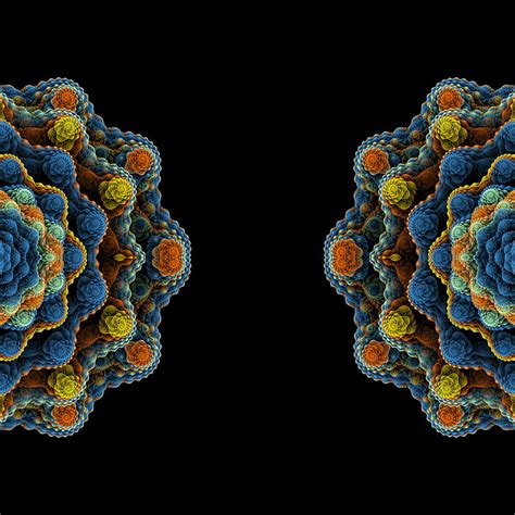 flowers air abstract apophysis blue colorfull flower fractal mmmatus hd phone wallpaper