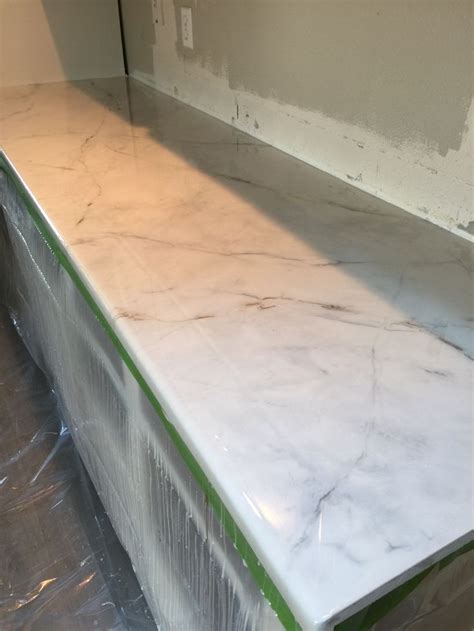 White Marble Epoxy Countertops Easy Affordable Customizable Durable