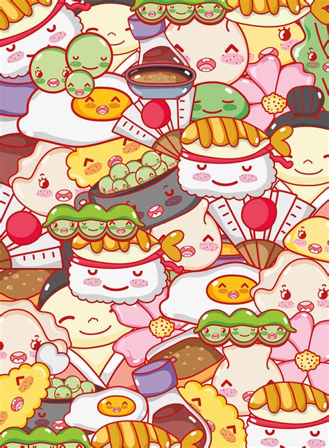 Maybe you would like to learn more about one of these? Japanese gastronomy background kawaii cartoons 624705 ...