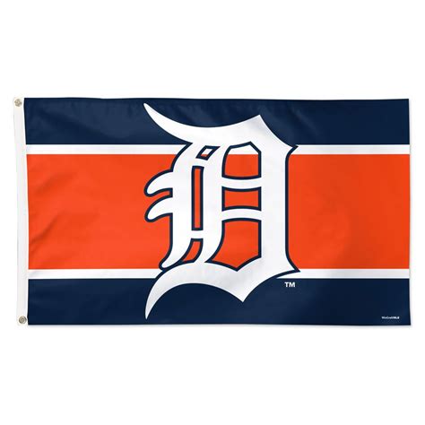 Detroit Tigers Striped Flag 3 X 5 Vintage Detroit Collection