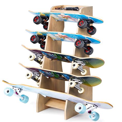 Buy Ahowpd Skateboard Racks Floor Stand Five Layer Skateboard Holder